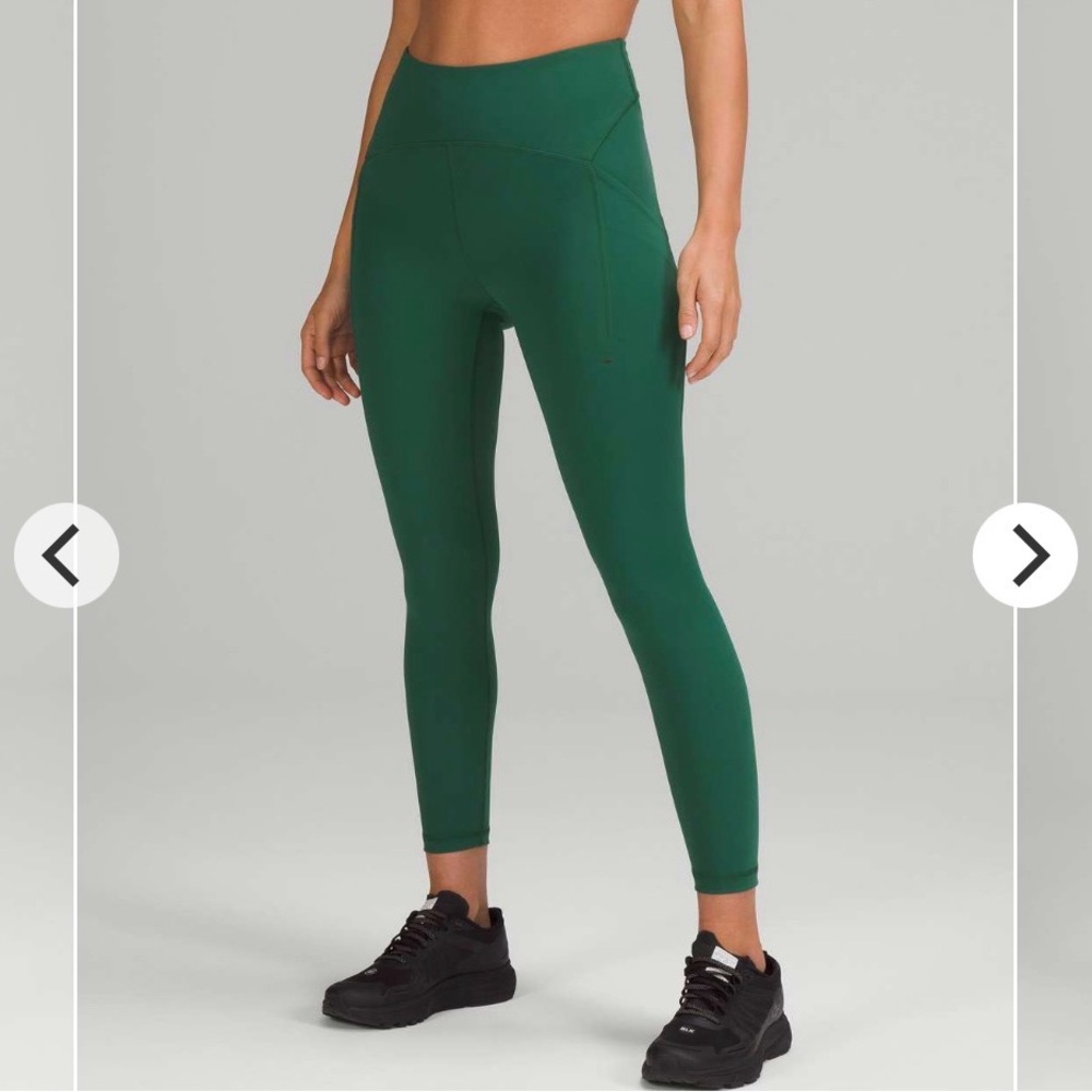 NWT Lululemon Power Thru 25” Size 16 in Everglade Green